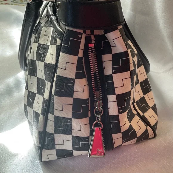 L.A.M.B. Black and White Checkered Satchel - Picture 11 of 16
